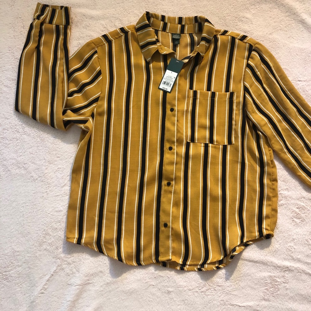 Yellow striped blouse